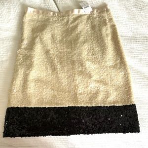 JCREW Black & White Sequined Skirt BRAND NEW, size 6